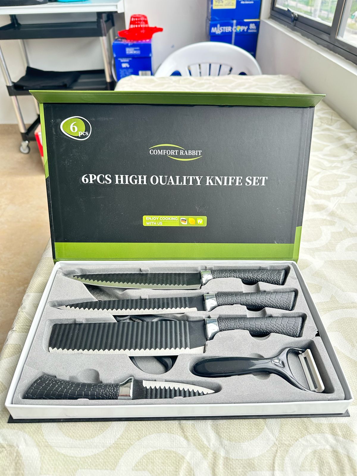 Miniatura 2 de Combo Bowls x5  + Set cuchillos + Tabla